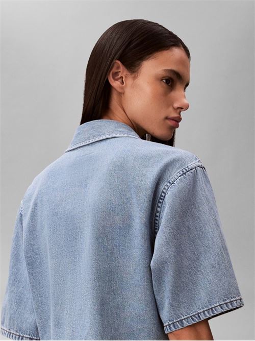 boxy cropped denim shirt vintage CALVIN KLEIN JEANS | LV047F498G21E